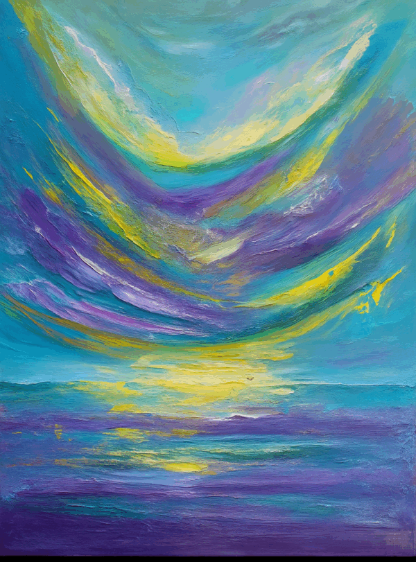 Celestial Awakening- Sky Nature Painting - Image 2